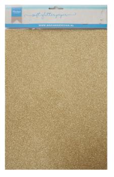 Marianne Design - Soft Glitter Paper - "Gold " - Paper Sheets A4 - Glitzerpapier