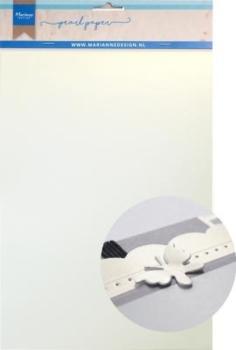 Marianne Design - Pearl Paper - "White " - Paper Sheets A4 - Perlenpapier