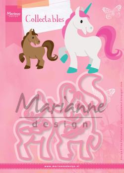 Marianne Design Collectables - Dies - Eline's Horse & Unicorn - Präge - und Stanzschablone 
