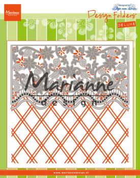 Marianne Design - Design Folder Deluxe - Dies - "Flower Border " - Prägefolder - Stanzschablone