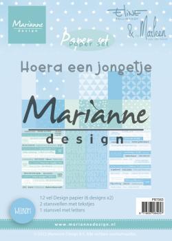 Marianne Design - Paper Set A5 -  Eline's & By Marleen Hoera Een Jongetje