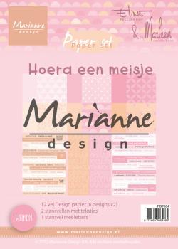 Marianne Design - Paper Set A5 - Eline's & By Marleen Hoera Een Meisje  