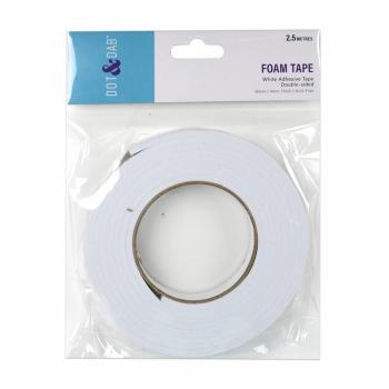Trimcraft Dot & Dab White Foam Tape - Schaumklebeband - doppelseitiges Klebeband 18 mm
