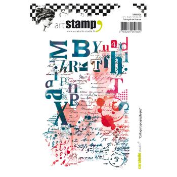 Carabelle Studio - Cling Stamp Art - Collage Typographique - Stempel