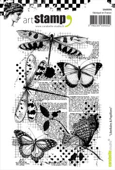 Carabelle Studio - Cling Stamp Art - Libellules - Papillons - Stempel