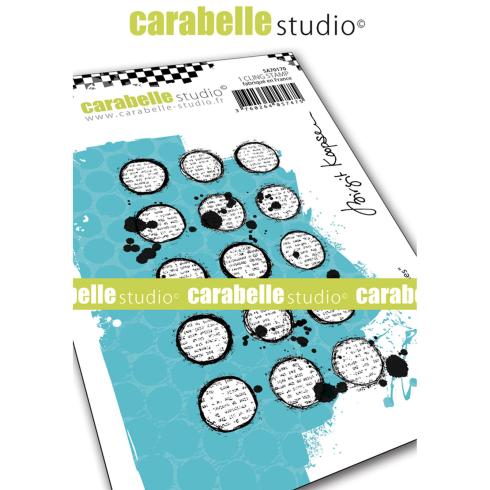 Carabelle Studio - Cling Stamp Art - Inky circles - Stempel