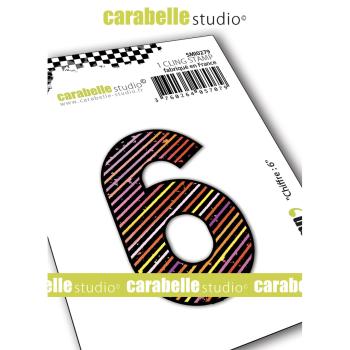 Carabelle Studio - Cling Stamp Art -  Number 6 - Stempel