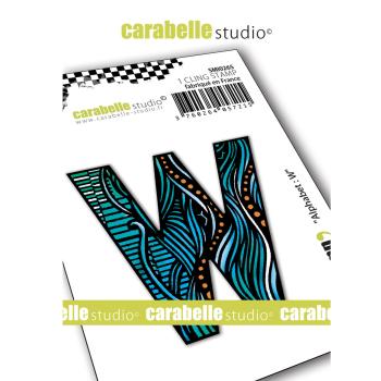 Carabelle Studio - Cling Stamp Art - Alphabet W - Stempel