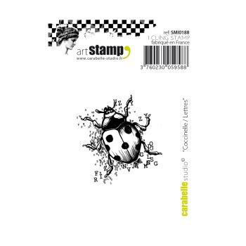 Carabelle Studio - Cling Stamp Art - Coccinelle Lettres - Stempel