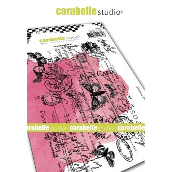 Carabelle Studio - Cling Stamp Art -  Background Poscard - Stempel