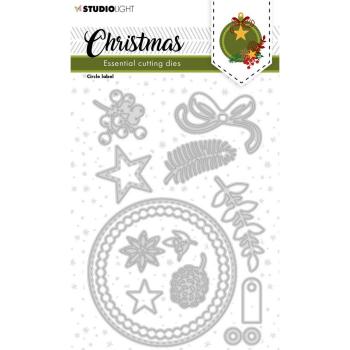 Studio Light - Die Cut - Christmas Circle Label - Stanze