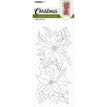 Studio Light - Clear Stamps "Christmas Slimline Poinsettia" - Stempel 