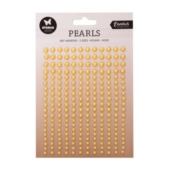 Studio Light - " Self-adhesive Pearls Gold Pearls " - selbstklebende Halbperlen