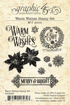 Graphic 45 - Clear Stamp -  Warm Wishes  - Stempel  
