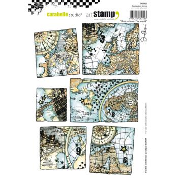 Carabelle Studio - Cling Stamp Art - The World - Stempel