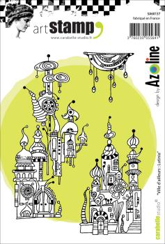 Carabelle Studio - Cling Stamp Art - Ville D'Ailleurs Lutinia - Stempel