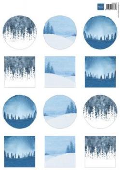 Marianne Design -  Paper Sheet A4 -  Winter Landscapes Mini's - Designpapier 