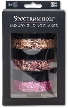 Spectrum Noir - Gilding Flakes - Blush - Rose Gold- Soft Rose - Pritty Pink - 3x50ml - Dekometallflocken