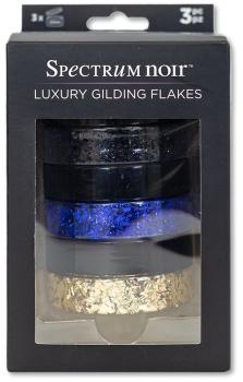 Spectrum Noir - Gilding Flakes - Cosmic - Blue Moon - Outer Space - Starlight - 3x50ml - Dekometallflocken