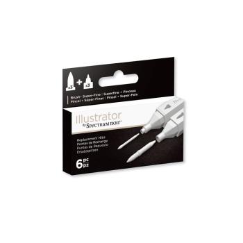 Spectrum Noir Brush - "Super Fine Nibs" - Ersatzspitzen Spectrum Noir Illustrator 