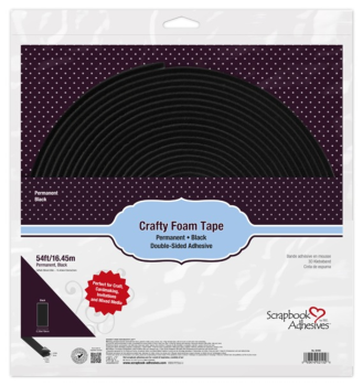 Scrapbook Adhesives - Crafty Foam Tape Black  - Schaumklebeband