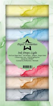 Paper Favourites - "  Ink Drops Light  " - Slim Paper Pack - 3x8 Inch 