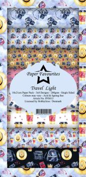 Paper Favourites - "  Travel Light  " - Slim Paper Pack - 3x8 Inch 