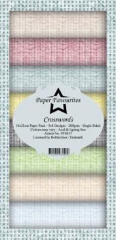Paper Favourites - "  Crosswords  " - Slim Paper Pack - 3x8 Inch 