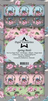 Paper Favourites - "  Spring Birds  " - Slim Paper Pack - 3x8 Inch 