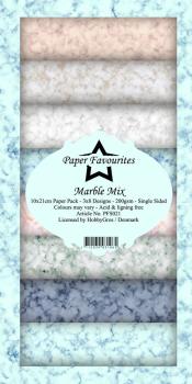 Paper Favourites - "  Marble Mix  " - Slim Paper Pack - 3x8 Inch 