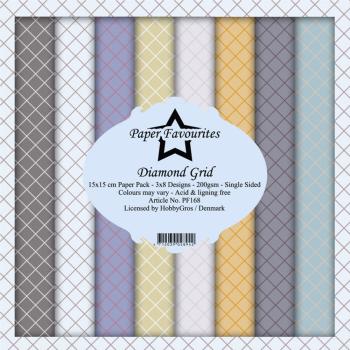 Paper Favourites - "  Diamond Grid  " - Paper Pack - 6x6 Inch