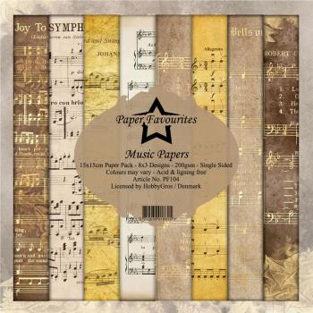 Paper Favourites - " Music Papers " - Paper Pack - 6x6 Inch