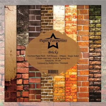 Paper Favourites - "  Bricks  " - Paper Pack - 6x6 Inch