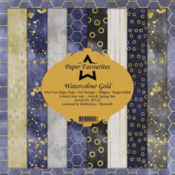 Paper Favourites - "  Watercolour Gold  " - Paper Pack - 6x6 Inch