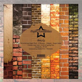 Paper Favourites - "  Bricks  " - Paper Pack - 12x12 Inch