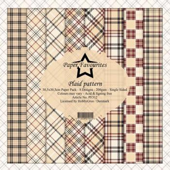 Paper Favourites - "  Plaid Pattern  " - Paper Pack - 12x12 Inch
