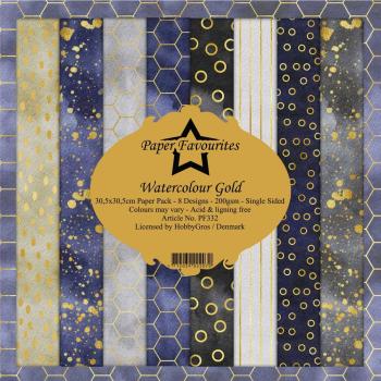 Paper Favourites - " Watercolour Gold " - Paper Pack - 12x12 Inch
