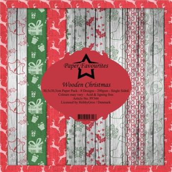 Paper Favourites - "  Wooden Christmas  " - Paper Pack - 12x12 Inch