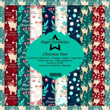 Paper Favourites - "  Christmas Deer  " - Paper Pack - 12x12 Inch