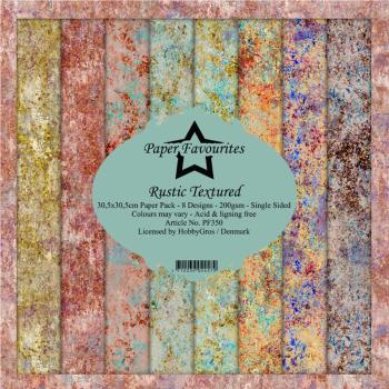 Paper Favourites - "  Rustic Textured  " - Paper Pack - 12x12 Inch