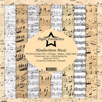 Paper Favourites - "  Handwritten Music  " - Paper Pack - 12x12 Inch