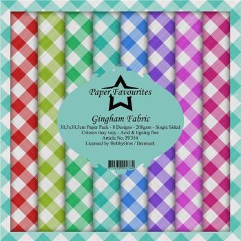 Paper Favourites - "  Gingham Fabric  " - Paper Pack - 12x12 Inch