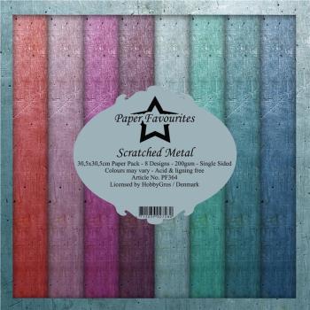 Paper Favourites - "  Scratched Metal  " - Paper Pack - 12x12 Inch