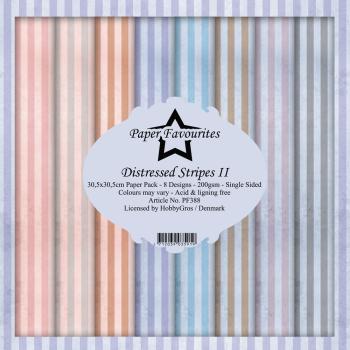 Paper Favourites - "  Distressed Stripes II  " - Paper Pack - 12x12 Inch