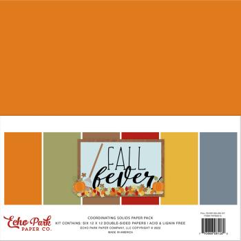 Echo Park - "Fall Fever"- 12x12" Coordinating Solids Paper - Cardstock