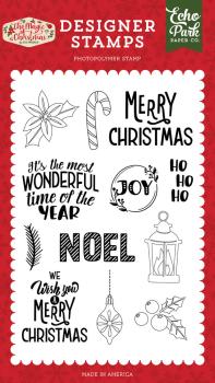 Echo Park - Clear Stamp - " Ho Ho Ho " - Stempelset