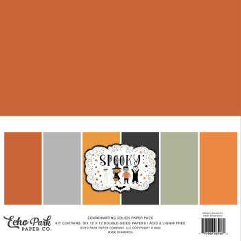 Echo Park - "Spooky"- 12x12" Coordinating Solids Paper - Cardstock