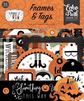 Echo Park -   Ephemera Frames & Tags - "Spooky" - Stanzteile & Anhänger 