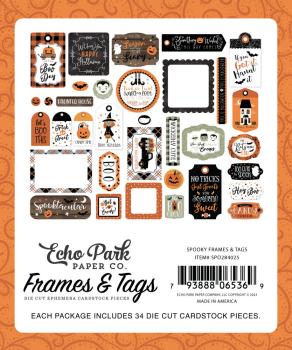 Echo Park -   Ephemera Frames & Tags - "Spooky" - Stanzteile & Anhänger 