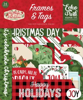 Echo Park -   Ephemera Frames & Tags - "The Magic Of Christmas" - Stanzteile & Anhänger 